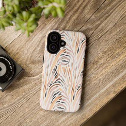 Tough Case — Neutral Watercolor Tiger Stripe Phone Case
