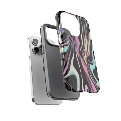 Abstract Marble Tough Phone Case — Pastel Swirl Protective Cover