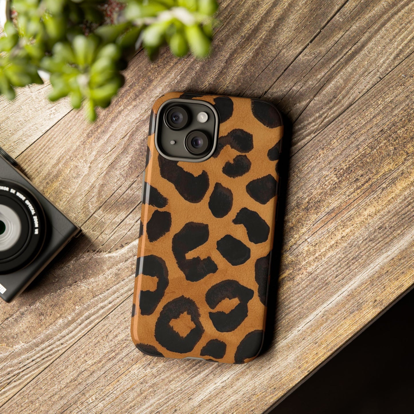 Leopard Print Tough Phone Case — Protective Animal Print iPhone Case