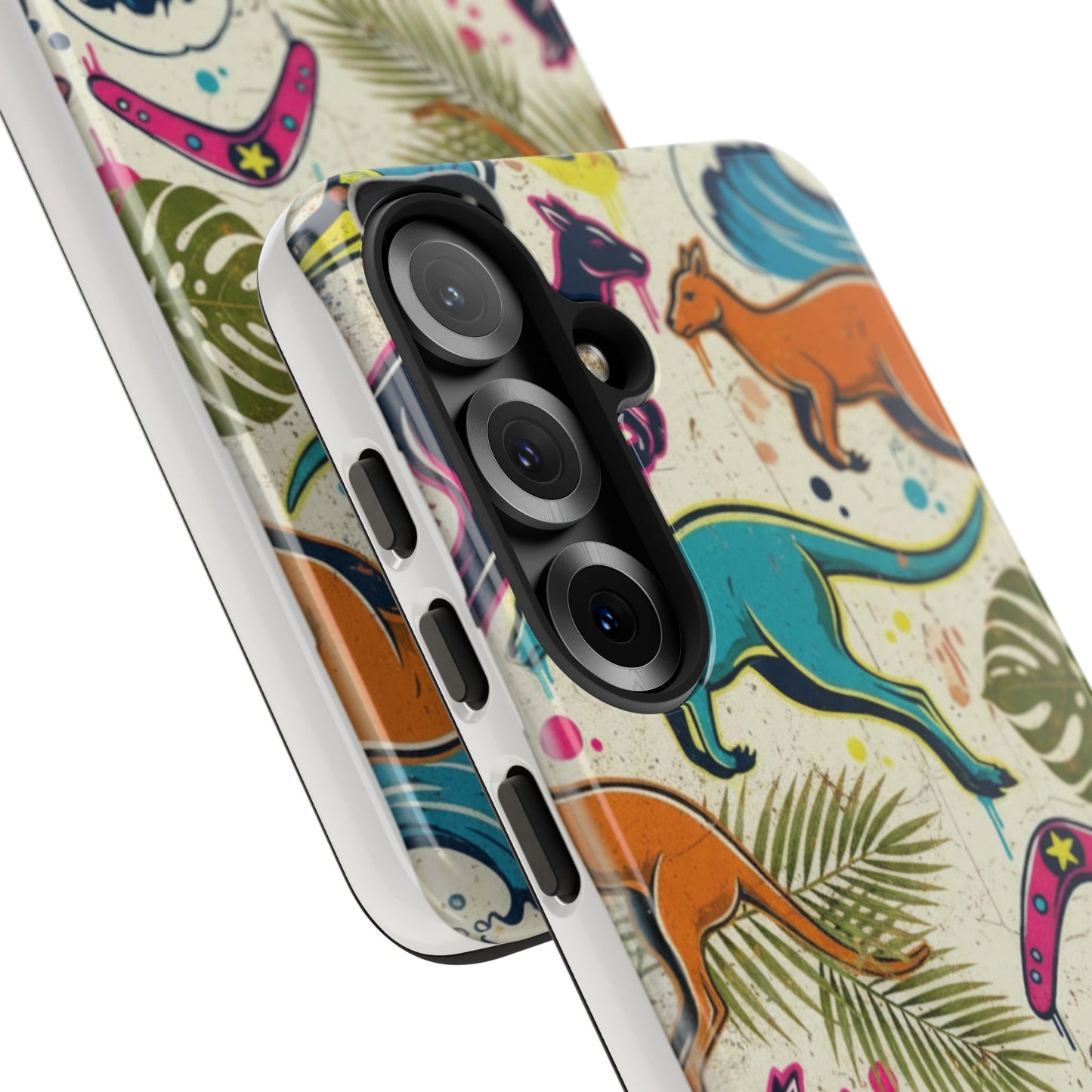 Tough Cases — Colorful Surfing Kangaroo Phone Case