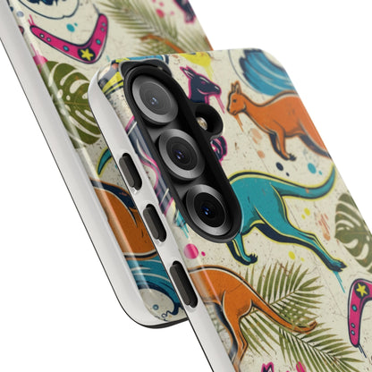 Tough Cases — Colorful Surfing Kangaroo Phone Case