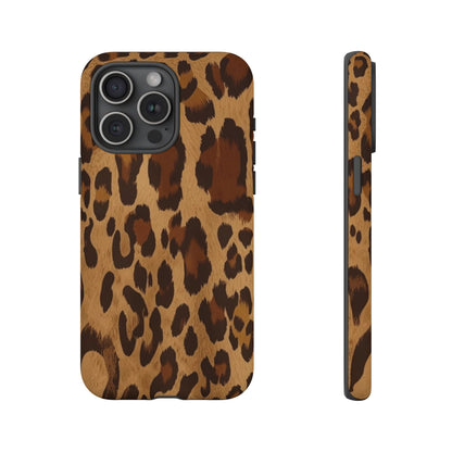 Leopard Print Tough Phone Case — Durable Animal Print Protective Cover