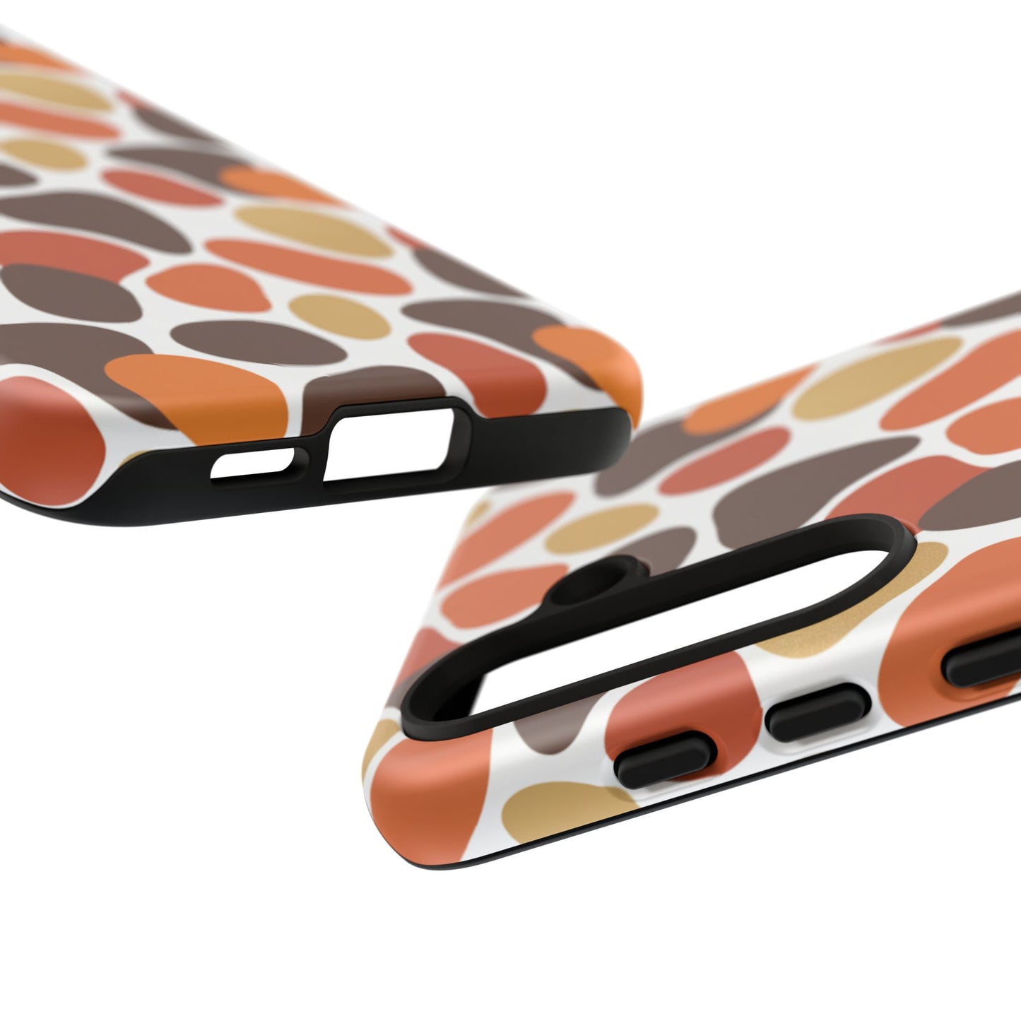 Phone Case — Retro Pebble Pattern in Warm Autumn Colors