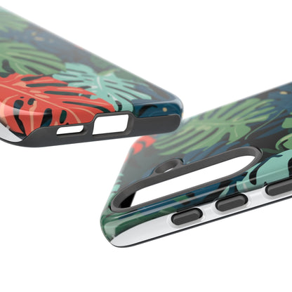 Tropical Monstera Phone Case — Colorful Leaf Protective Tough Case