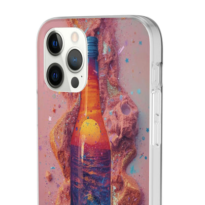 Phone Case — Surreal Sunset Bottle Art Flexible Protective Cover