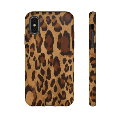 Leopard Print Tough Phone Case — Durable Animal Print Protective Cover