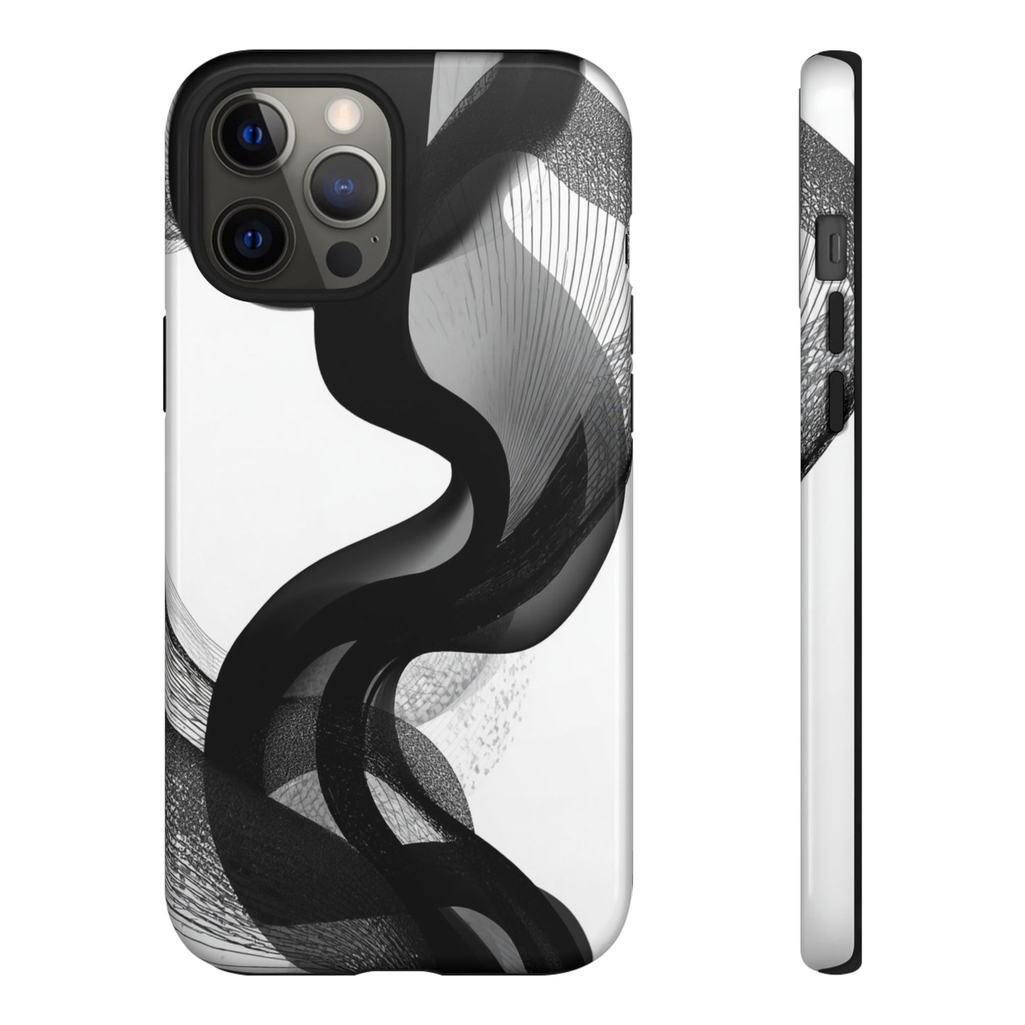 Phone Case — Monochrome Abstract Protective Cover