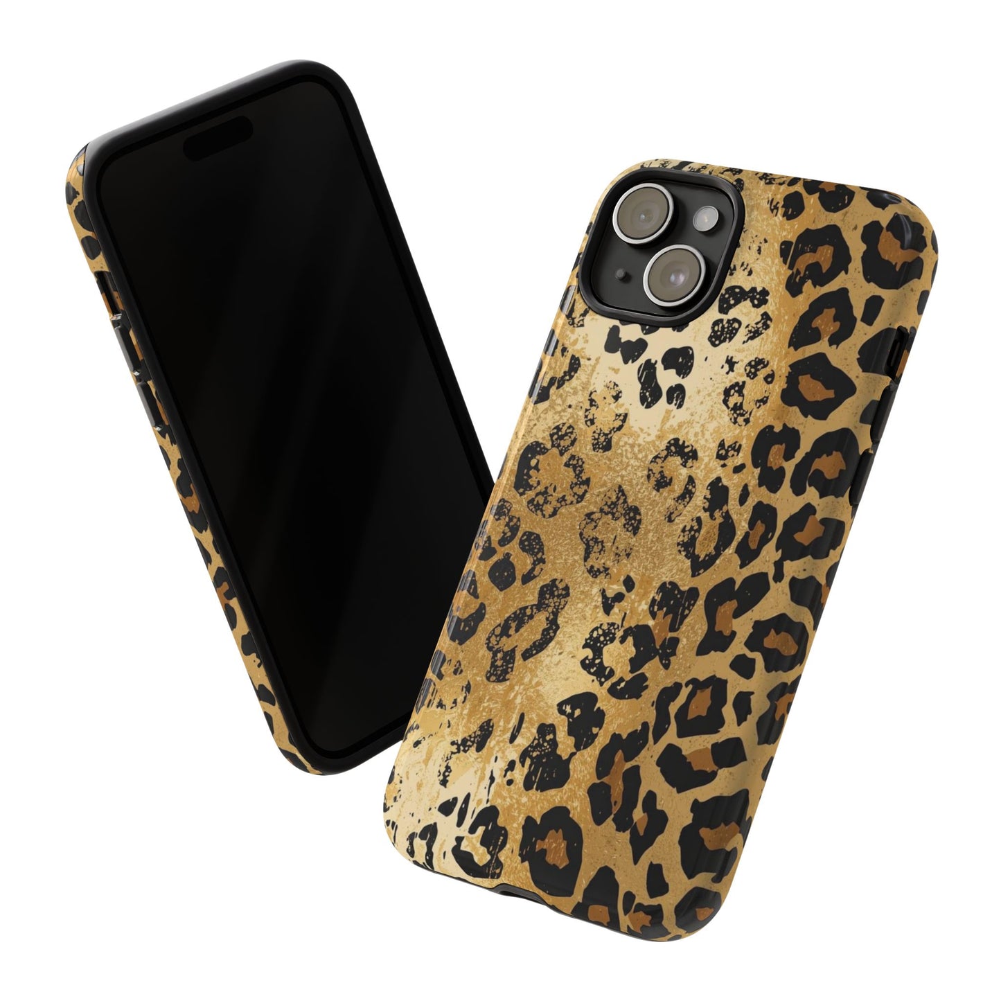 Leopard Print Tough Phone Case — Durable Protective iPhone Cover