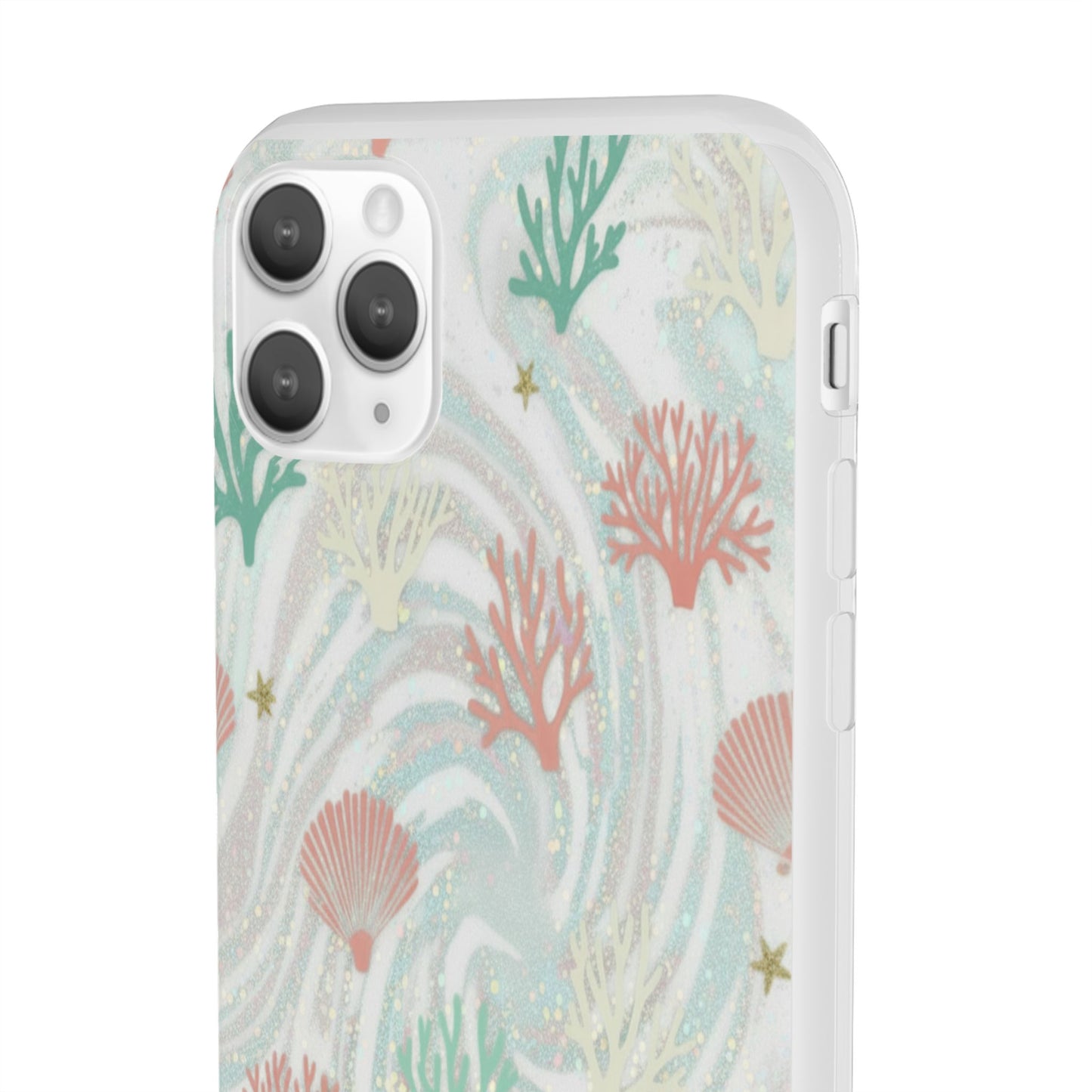 Pastel Seashell Phone Case — Coral Reef Wave iPhone Cover