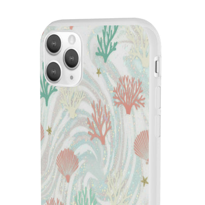 Pastel Seashell Phone Case — Coral Reef Wave iPhone Cover