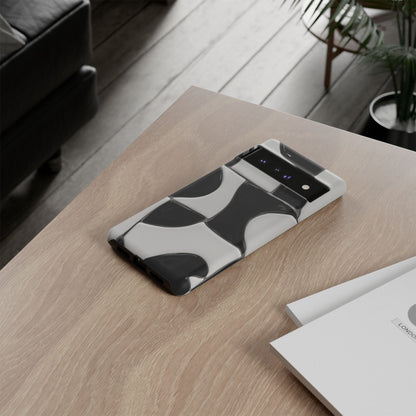 Black & White Abstract Pattern Tough Phone Case