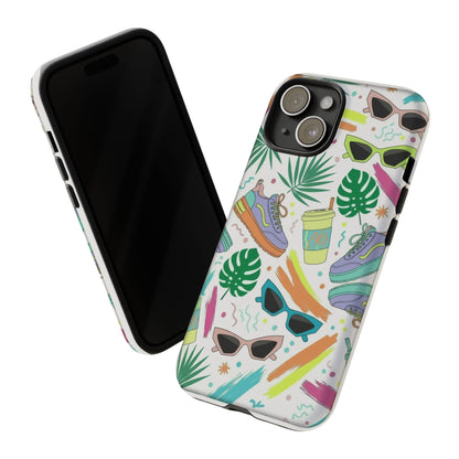 Tough Cases — Colorful Retro Sneakers & Sunglasses Phone Case