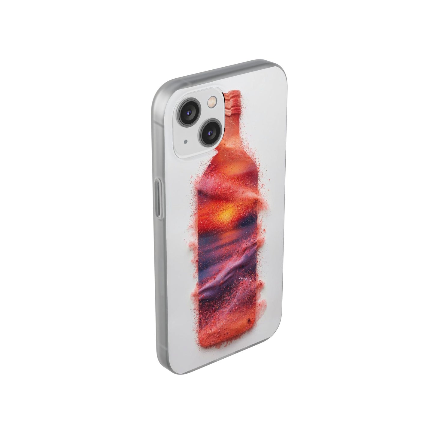 Galaxy Bottle Phone Case — Abstract Cosmic Beverage Design Flexible Case