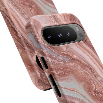 Rose Gold Marble Tough Phone Case