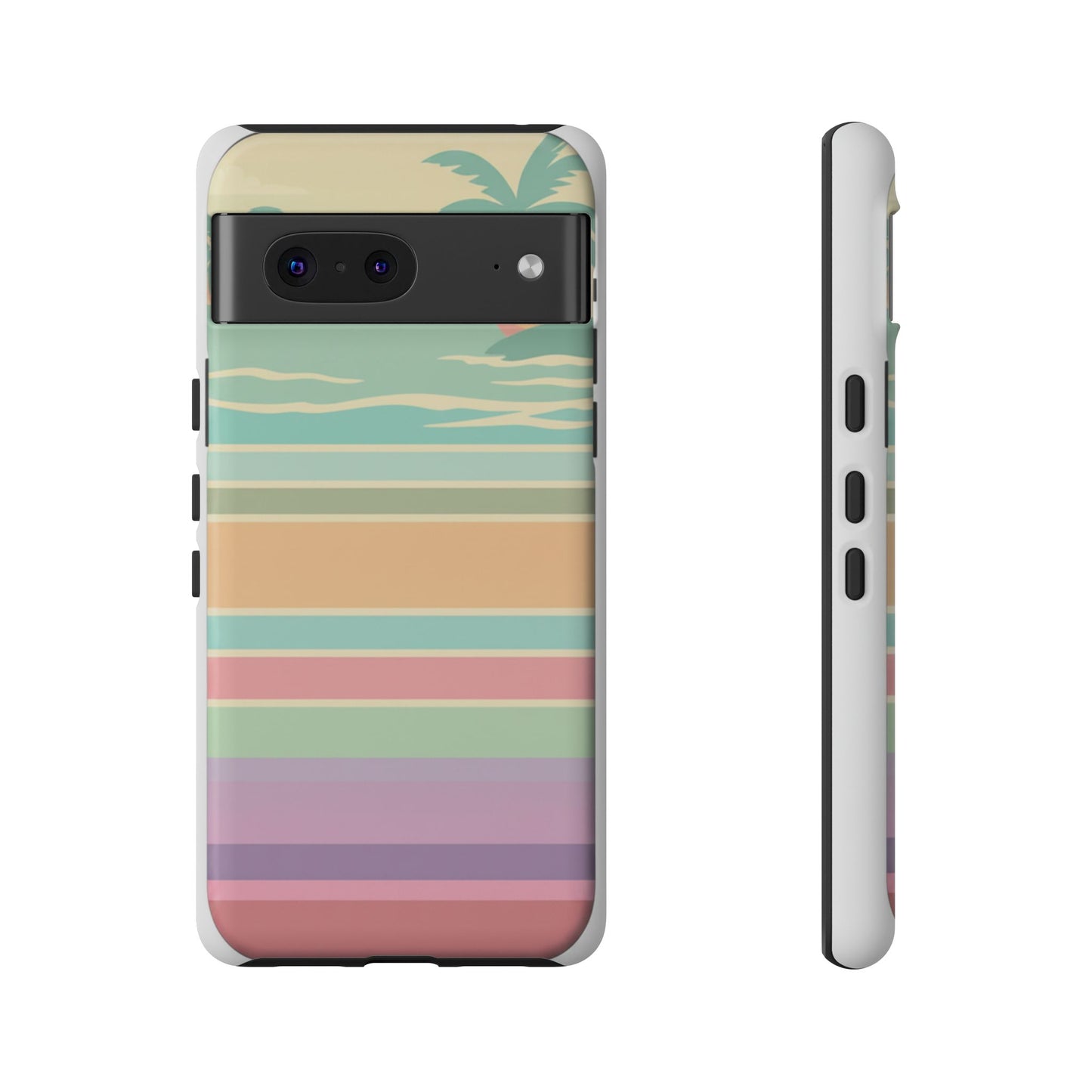 Tough Case — Retro Pastel Sunset Palm Tree Phone Case
