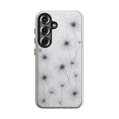 Tough Case — Black & White Floral Tough Phone Case