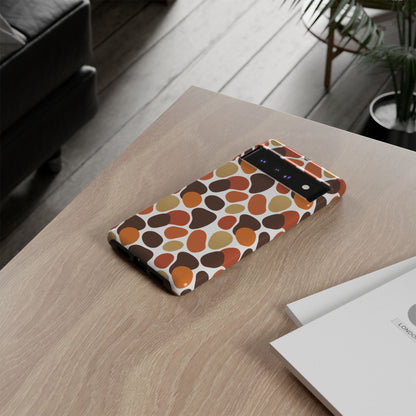 Phone Case — Retro Pebble Pattern in Warm Autumn Colors
