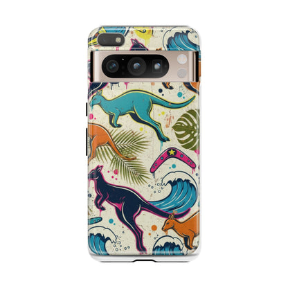 Tough Cases — Colorful Surfing Kangaroo Phone Case