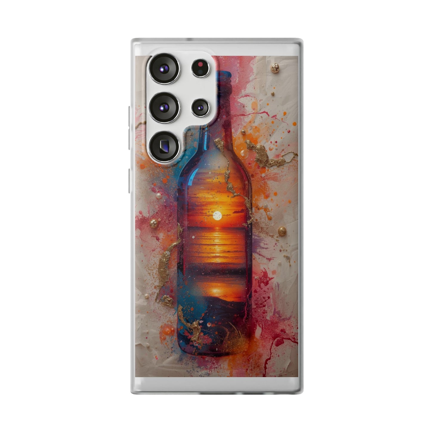 Copy of Floral Holographic Phone Case — Iridescent Leaves & Flowers Flexi Case