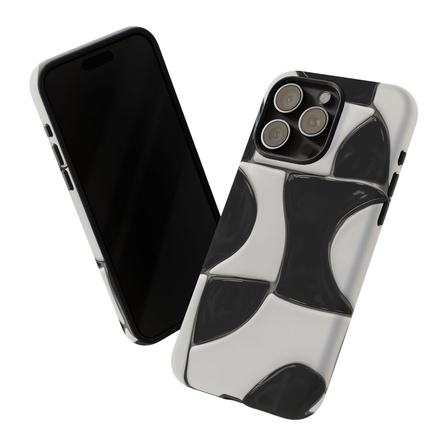 Black & White Abstract Pattern Tough Phone Case