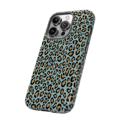 Leopard Print Tough Phone Case - Blue Cheetah Protective Cover