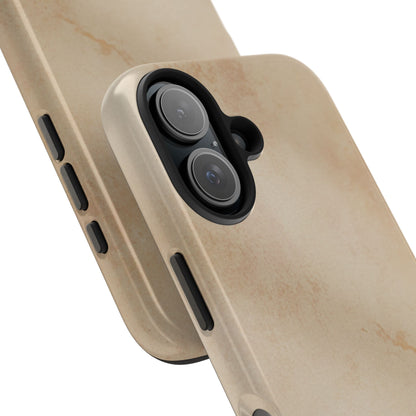Tough Phone Case — Vintage Beige Marble Protective Phone Cover