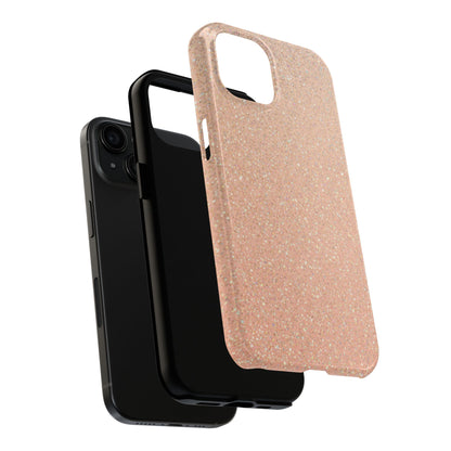 Glitter Rose Gold Tough Phone Case — Sparkling Protective iPhone Cover