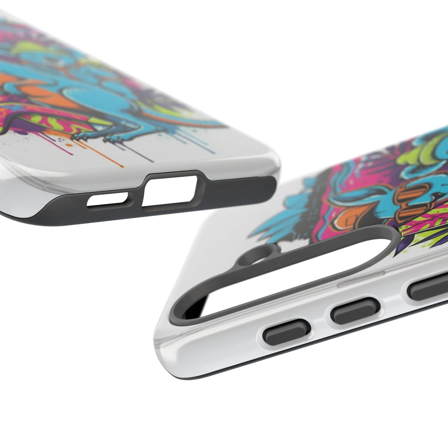Kangaroo & Koala Surf Phone Case — Retro Neon Beach Art Tough Case