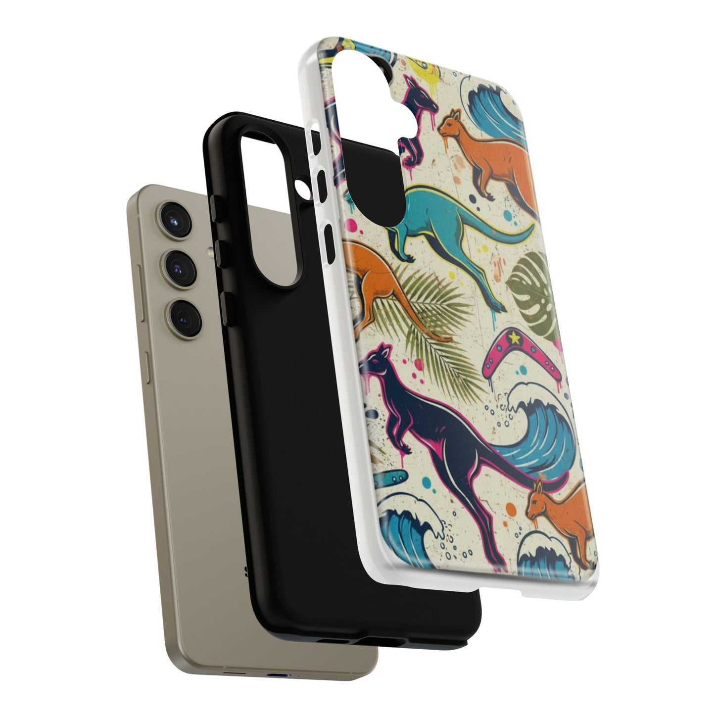 Tough Cases — Colorful Surfing Kangaroo Phone Case