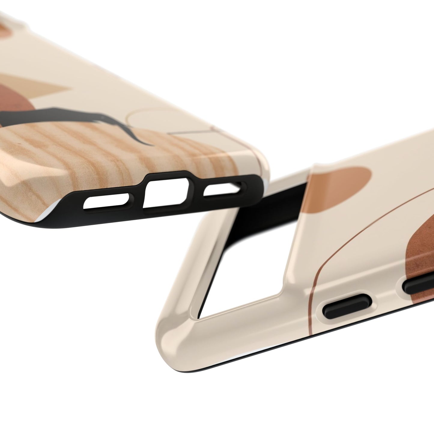 Abstract Earth Tones Phone Case — Minimal Geometric Design