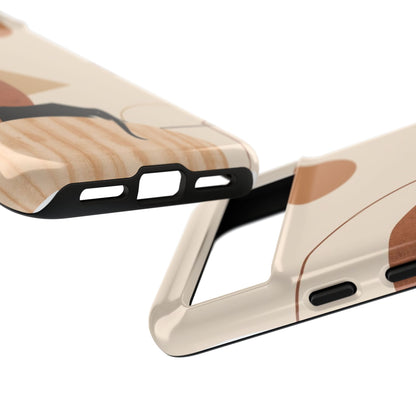 Abstract Earth Tones Phone Case — Minimal Geometric Design