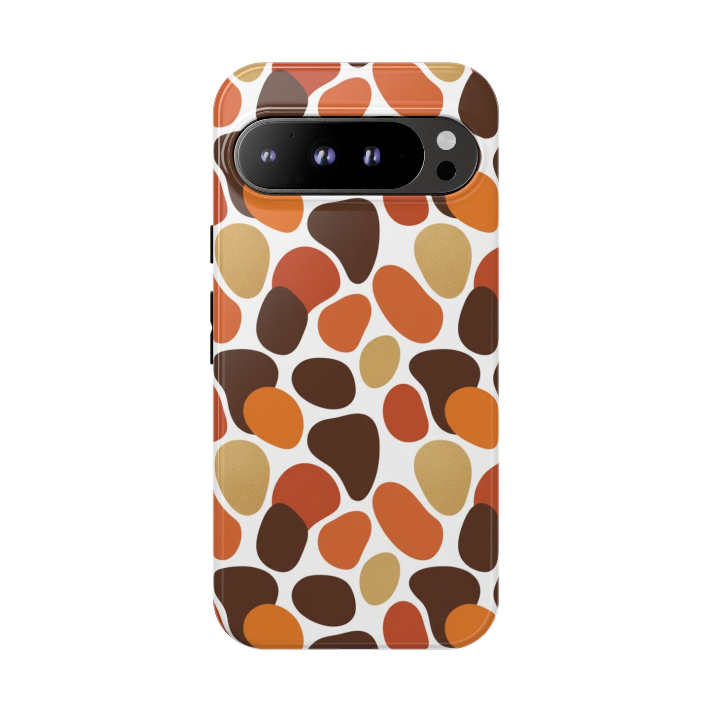 Phone Case — Retro Pebble Pattern in Warm Autumn Colors
