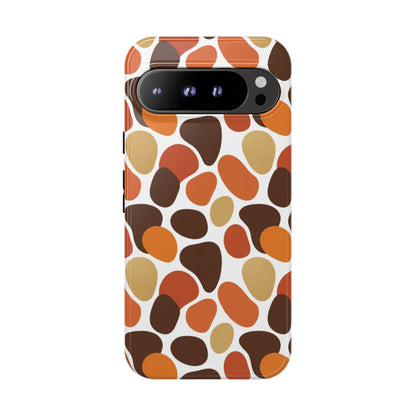 Phone Case — Retro Pebble Pattern in Warm Autumn Colors