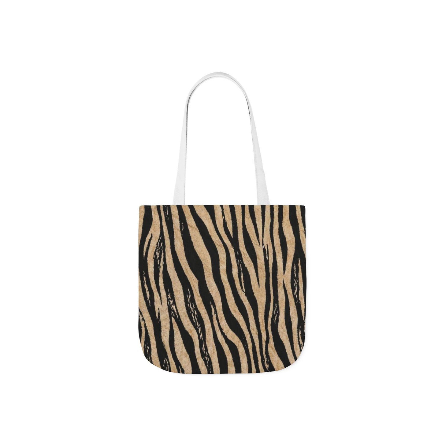 Zebra Print Canvas Tote Bag — Animal Print Reusable Market Bag
