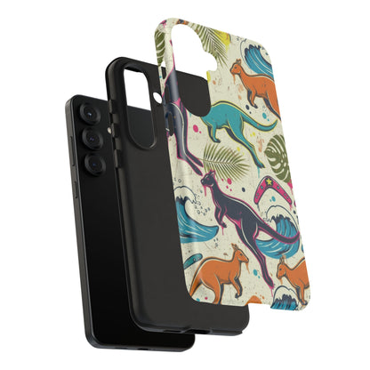 Tough Cases — Colorful Surfing Kangaroo Phone Case