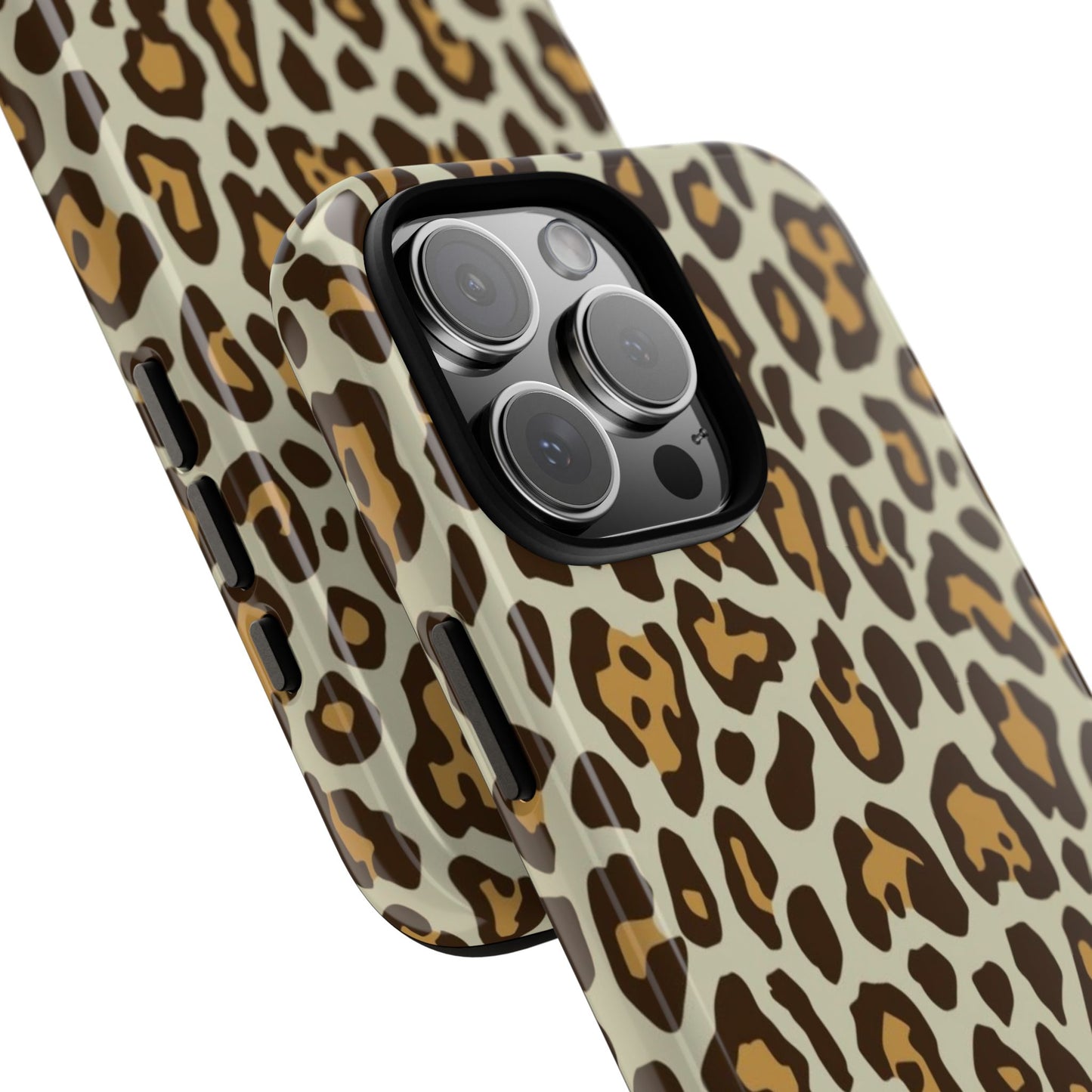 Leopard Print Tough Phone Case — Durable Protective Animal Print Case