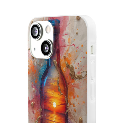 Copy of Floral Holographic Phone Case — Iridescent Leaves & Flowers Flexi Case