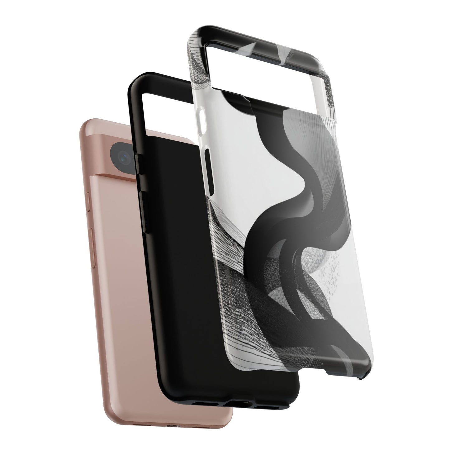Phone Case — Monochrome Abstract Protective Cover