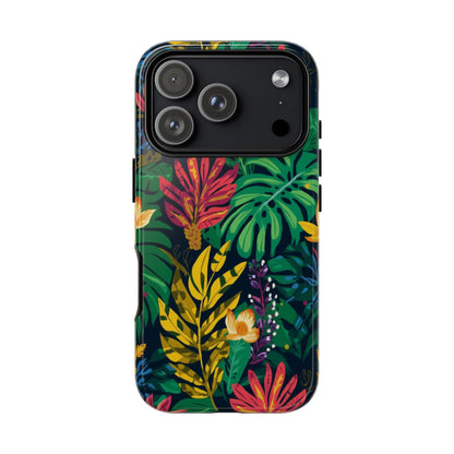 Tropical Floral Phone Case — Vibrant Jungle Leaf Protective Cover