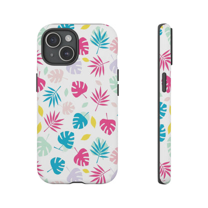 Tropical Leaf Phone Case — Colorful Pastel Monstera & Palm iPhone Case