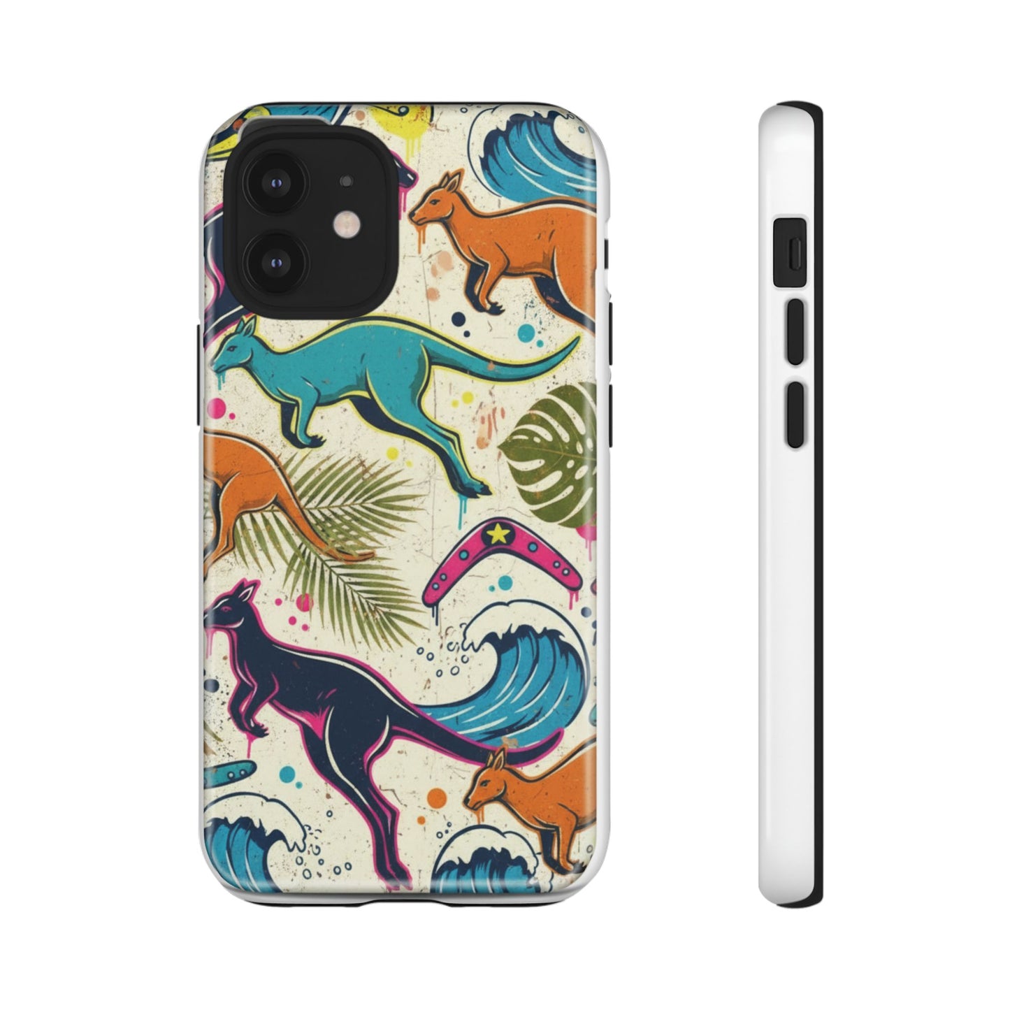 Tough Cases — Colorful Surfing Kangaroo Phone Case