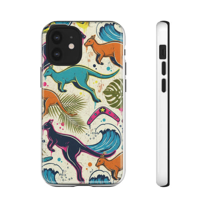 Tough Cases — Colorful Surfing Kangaroo Phone Case