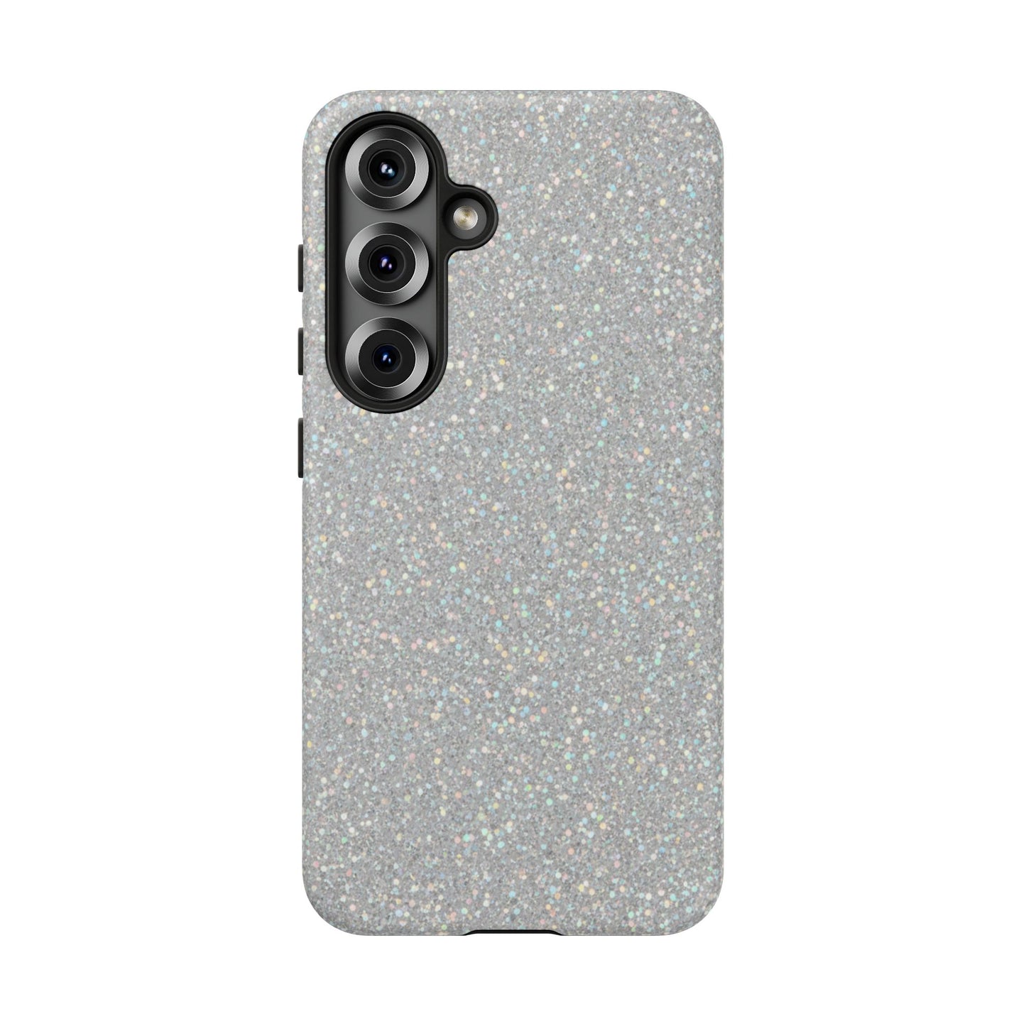 Glitter Silver Tough Phone Case — Sparkling Protective Phone Case