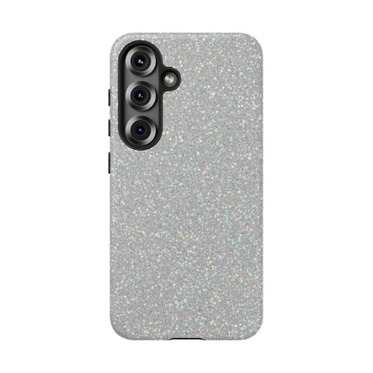 Glitter Silver Tough Phone Case — Sparkling Protective Phone Case