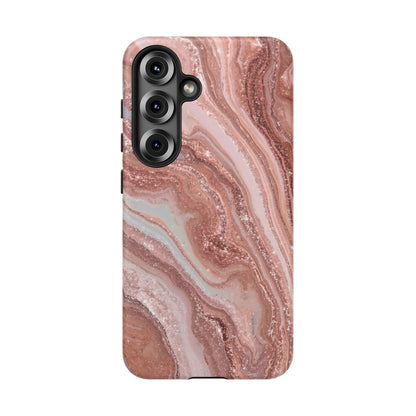Rose Gold Marble Tough Phone Case