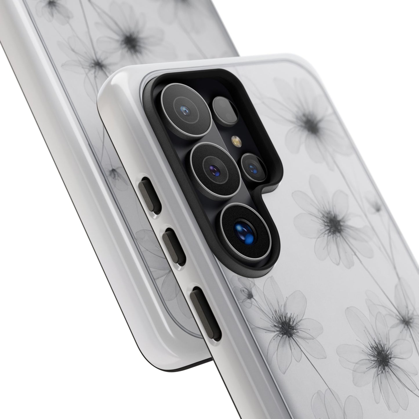 Tough Case — Black & White Floral Tough Phone Case