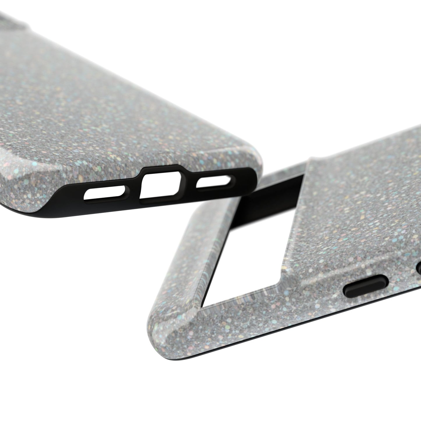 Glitter Silver Tough Phone Case — Sparkling Protective Phone Case