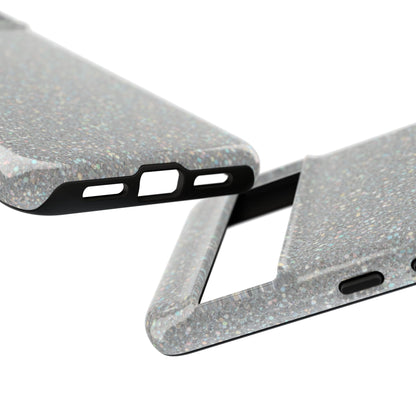 Glitter Silver Tough Phone Case — Sparkling Protective Phone Case