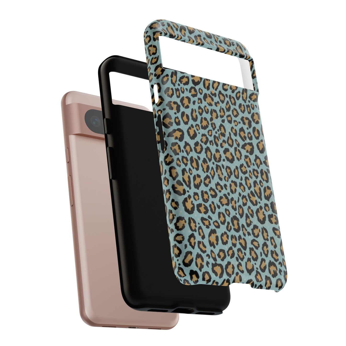 Leopard Print Tough Phone Case - Blue Cheetah Protective Cover