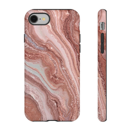 Rose Gold Marble Tough Phone Case